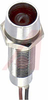 Indicator,Pnl-Mnt;LED;Red;80 mcd ;5/16In;Radial Leaded;60deg;Chrome Plated Brass - 70214015 - Allied Electronics, Inc.