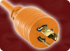 LOCKING NEMA L6-15P ORANGE to IEC-60320-C13 ORANGE HOME // Power Cords // High Voltage Power Cords // Locking Blade Power Cords - 1802.084 - Quail Electronics