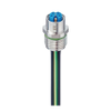 M12 Power Receptacle Connector: Female, front mount, 5-pin(4+PE), K-coded, shielded, silver housing, 600 V AC/DC, 16 A - RKF6S 5K-034 - Belden Inc.