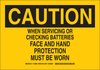 Brady B-401 Polystyrene Rectangle Yellow Battery Changing Area & Battery Room Sign - 10 in Width x 7 in Height - 126985 - 754473-75272 - R. S. Hughes Company, Inc.