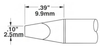 OKi SSC-736A, 30° Chisel Tip 2.5 mm x 9.9 mm - SSC-736A - Ellsworth Adhesives