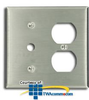 Leviton 2 Gang Duplex Wallplate for Jewel Lamp - 84078-40 - TelephoneStuff.com