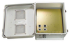 14x12x07 Fiberglass Reinf Polyester FRP Weatherproof Outdoor IP24 NEMA 3R Enclosure, PoE MNT PLT Vented Lid Gray - TEF141207-40V - Transtector Systems, Inc.