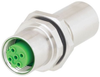 M12 4 Pin D-Code Shielded Panel Mountable Coupler -- T5C00029