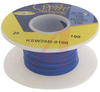 Wire; 100ft 26AWG silver plated copper;blue Kynar insulated; low strip force - 70176432 - Allied Electronics, Inc.