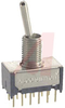 Switch, Toggle(baton); Vert. PC Mnt; 3 A; 125 VAC; 4PDT; On-None-On; PC Tail - 70155866 - Allied Electronics, Inc.