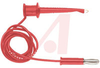 Test Lead, MiniGrabber Test Clip to In-Line Banana Plug, 20 AWG, 36