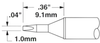 OKi STTC-125P, 30° Chisel Solder Tip 1 mm x 6.5 mm - STTC-125P - Ellsworth Adhesives