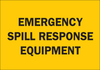 Brady B-401 Polystyrene Rectangle Yellow Spill Response Equipment & Spill Station Sign - 14 in Width x 10 in Height - TEXT: EMERGENCY SPILL RESPONSE EQUIPMENT - 60348 - 754476-60348 - R. S. Hughes Company, Inc.