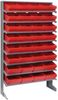 Sloped Rack, 8Shelves, 32Bins, Red; Shelving Unit Type Quantum Storage - 44AC6581 - Newark, An Avnet Company