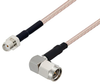 SMA Female to SMA Male Right Angle Cable 48 Inch Length Using RG316-DS Coax with HeatShrink - PE3W07377/HS-48 - Pasternack