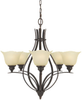 Light Single Tier Chandelier - F2055/5GBZ - Murray Feiss Lighting