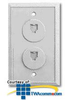 Suttle 8 Conductor Flush, Duplex Wall Jack - 625B38NK-50 - TelephoneStuff.com