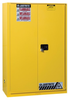 Justrite Sure-Grip EX 45 gal Yellow Hazardous Material Storage Cabinet - 43 in Width - 65 in Height - Floor Standing - 697841-13149 - 697841-13149 - R. S. Hughes Company, Inc.