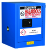 Justrite Sure-Grip EX 4 gal Blue Hazardous Material Storage Cabinet - 17 in Width - 22 in Height - Wall Mount - 697841-15450 - 697841-15450 - R. S. Hughes Company, Inc.