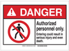 Brady B-401 Plastic Rectangle White Restricted Area / No Trespassing Sign - 14 in Width x 10 in Height - 144596 - 754473-98735 - R. S. Hughes Company, Inc.