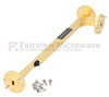20 dB WR-22 Waveguide Broadwall Coupler with UG-383/U Round Cover Flange and E-Plane Coupled Port from 33 GHz to 50 GHz in Brass Copper - SMW22EC001-20 - Fairview Microwave Inc.