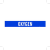 Brady B-946 White on Blue Vinyl Self-Adhesive Pipe Marker - 2 1/4 in Height - 2 in Character Height - 14 in Length - Printed Msg = OXYGEN - 7211-1 - 754476-77509 - R. S. Hughes Company, Inc.