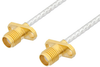 SMA Female 2 Hole Flange to SMA Female 2 Hole Flange Cable 36 Inch Length Using PE-SR402FL Coax - PE35108-36 - Pasternack