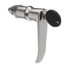 Quarter-Turn Cam Latch, Key Locking , L-Handle, Without Cam, Sealed, Zinc Alloy, Chrome Plated, Bright - E5-9A-722-UU5-13 - Southco