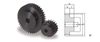KHK SH2-15L, Module 2, 15 Tooth, Left Hand, Helical Gears -- sh2-15l - Image