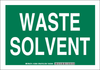 Brady B-401 Polystyrene Rectangle Green Chemical, Biohazard, Hazardous & Flammable Material Sign - 10 in Width x 7 in Height - TEXT: WASTE SOLVENT - 125803 - 754473-73859 - R. S. Hughes Company, Inc.