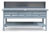 Shop Table With Six Drawers -- T7236-RS-6DB - Image