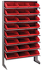 Sloped Rack, 8Shelves, 24Bins, Red; Shelving Unit Type Quantum Storage - 44AC6523 - Newark, An Avnet Company