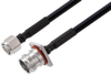 2.2-5 Male to 4.3-10 Female 4 Hole Flange Low PIM Cable 60 Inch Length Using 1/4 inch Superflexible Coax - PE3C8054-60 - Pasternack