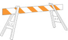 A-Frame Barricades - 10' Double Board Set (42