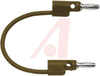 Patch Cord, Stack-Up Banana Plug Each End, 36 Inch, Brown - 70198443 - Allied Electronics, Inc.