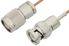TNC Male to BNC Male Cable 12 Inch Length Using RG178 Coax - PE39255-12 - Pasternack