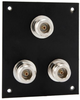 Universal Rack Mount Sub-Panel with 3 N-Type 50 Ohm Couplers installed - REF00280 - MilesTek Corporation
