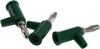 Banana Plug With Safety Collar, 15A, Solderless, Set Screw, Green; Gender Pomona - 70B4553 - Newark, An Avnet Company