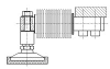Swivel load foot for Z6 Set (4 Pieces) -- 1-Z6/PCX/500KGSET
