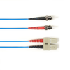 3m (9.8ft) STSC BL OS2 SM Fiber Patch Cable INDR Zip LSZH - FOLZHSM-003M-STSC-BL - Black Box