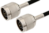 N Male to N Male Cable 24 Inch Length Using 53 Ohm RG55 Coax - PE3499LF-24 - Pasternack