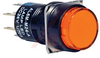 Switch; Pushbutton Illuminated,16mm,ExtRnd Amber,2NO-2NC,Cntact,12VAC/DC - 70173696 - Allied Electronics, Inc.