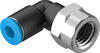 Push-in L-fitting - QSLF-1/4-6-B - Festo Corporation