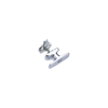 Cam Latch T-Handle, Turn Clockwise to Latch / Lock, Short Cam, Zinc Alloy, Chrome Plated, Polished - 92-21-121 - Southco
