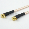 RA MMCX Plug to RA MMCX Plug Cable M17/113-RG316 Coax in 12 Inch and RoHS with LF Solder - FMC1919316LF-12 - Fairview Microwave Inc.