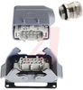HAN 10B Kit (10 poles + ground) Side Entry Metal Hood, Straight Bulkhead Housing - 70103912 - Allied Electronics, Inc.