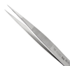 Excelta Three Star Utility Tweezers M-00D-SA - Stainless Steel Straight Medium Point Tip - 0.02 in Tip Width - 3 1/3 in Length - 0.01 in Thick - EXCELTA M-00D-SA - R. S. Hughes Company, Inc.
