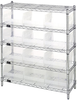 Open Wire Shelving, 5Shelves, 12Bin, Clr; Shelving Unit Type Quantum Storage - 42AC7063 - Newark, An Avnet Company