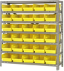 Open Shelving, 7Shelves, 30Bins, Yellow; Shelving Unit Type Quantum Storage - 44AC8757 - Newark, An Avnet Company