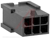 Soft Shell Housing; Nylon; Black; 0.118in.; Free Hanging; Plug; 6; UL 94V-0 - 70082757 - Allied Electronics, Inc.