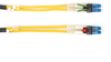 LCLC 5m LockPORT Secure/Key Lock OS2 PVC SM Fiber Patch Cable - FOR-SK-SM-005M-LCLC - Black Box