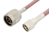 N Male to Mini UHF Male Cable 24 Inch Length Using RG142 Coax, RoHS - PE3285LF-24 - Pasternack