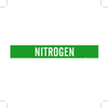 Brady B-946 White on Green Vinyl Self-Adhesive Pipe Marker - 2 1/4 in Height - 2 in Character Height - 14 in Length - Printed Msg = NITROGEN - 7198-1 - 754476-79115 - R. S. Hughes Company, Inc.