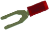Terminal, Spade/fork, #8, Crimp, Red; Product Range Amp Te Connectivity - 66H7105 - Newark, An Avnet Company